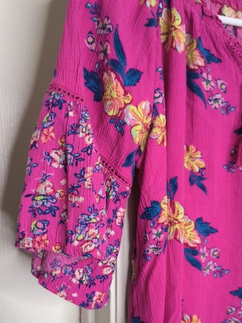 Justice Pink Floral Off-Shoulder Blouse